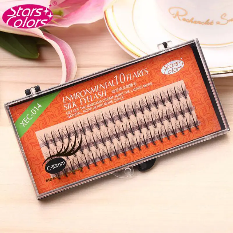 60 Clusters/box Middle Dense Side False Eyelashes Bold Definition Thick Fan Volume Eyelash Extension Premade Eye Makeup Lashes