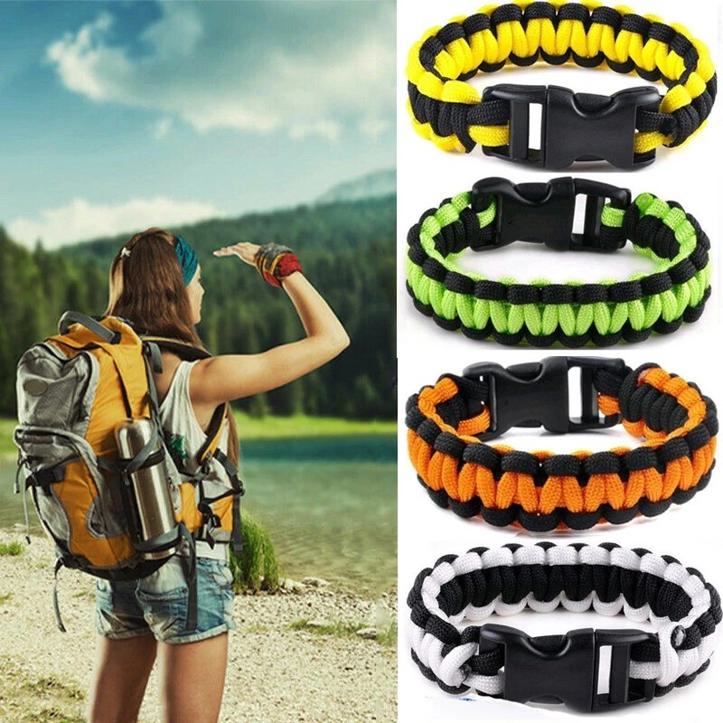 Camping Emergency Paracord Military Survival Bracelet Parachute Cord Buckle