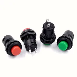 10Pcs 12mm Momentary Push Button Switch Switch 3A 125VAC 1.5A 250VAC Self Return Momentary No Lock Red Green Reset Button Switch