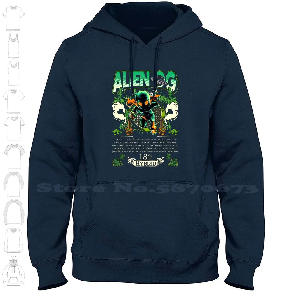 Alien Hybrid Cross Tahoe Alien Kush Leaf Gift 100% Cotton Hoodie T-Shirt Alien Skins Alien Phone Wallets Alien Apron