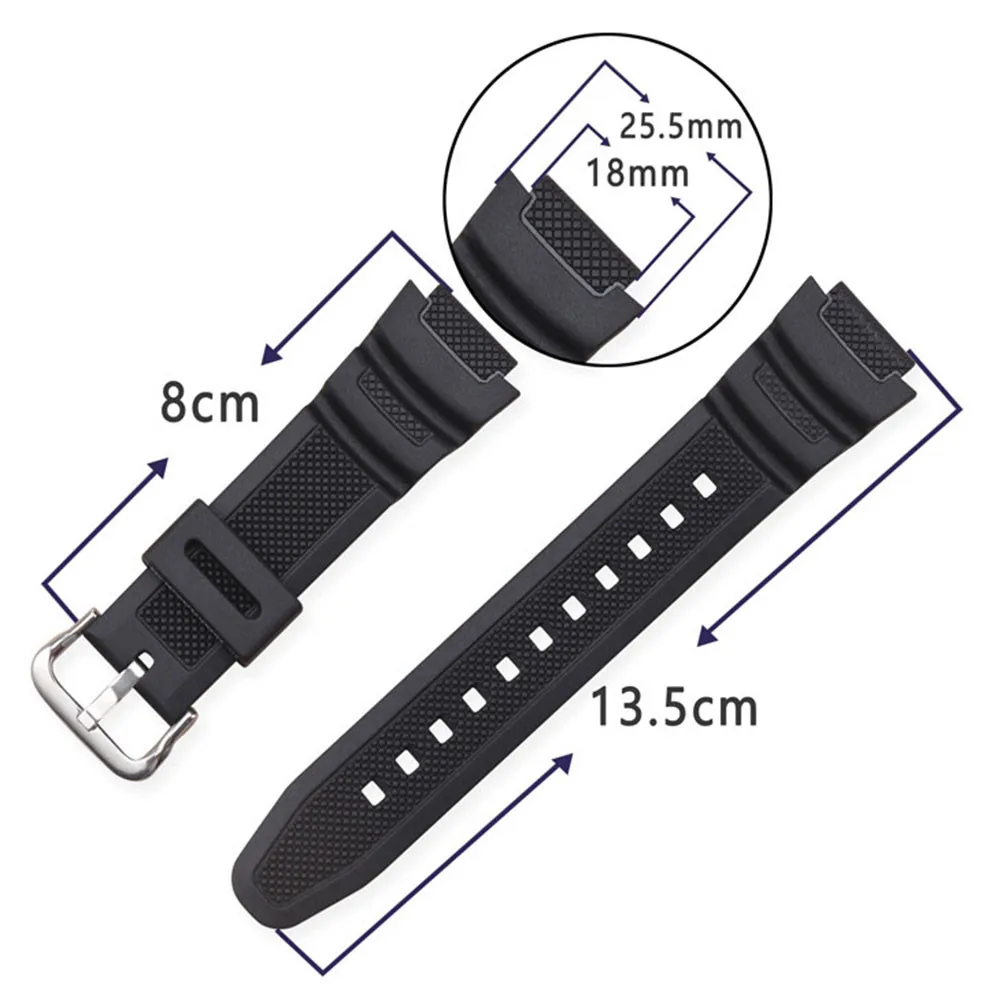 18mm Watch Strap for Casio AQ-S810W/S800W SGW-300H/400H AE-1000W/1200 W-S200H W-735H Men Women Colorful PU Wrist Band Bracelet