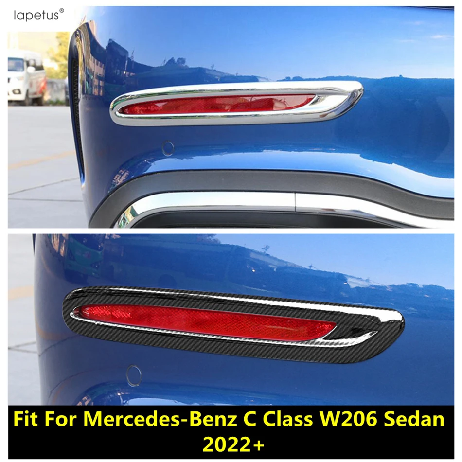 

Rear Fog Lamp Light Frame Decoration Cover Trim For Mercedes-Benz C Class W206 Sedan 2022 - 2024 Chrome Carbon Fiber Accessories