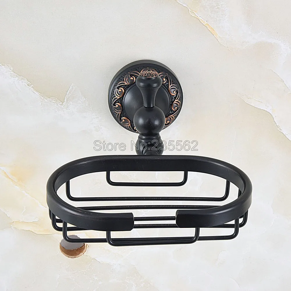 

Wall Mounted Soap Dishes Soap Holder Black Oil Rubbed Brass Soap Basket Bathroom Accessories Lba455