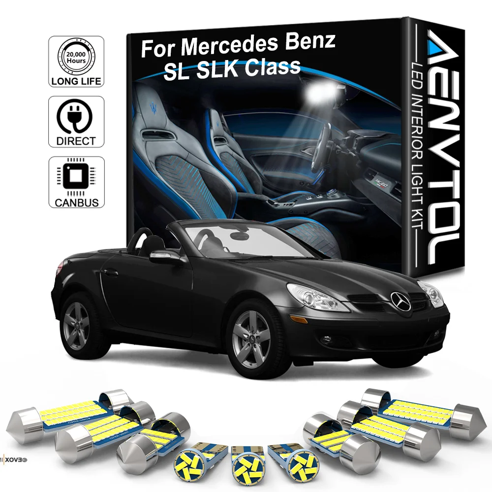 AENVTOL-luces interiores de coche, Canbus para Mercedes Benz clase SL R129, R230, SL55, SL500, SLK clase R170, R171, R172, SLK55, SLK230, SLK350