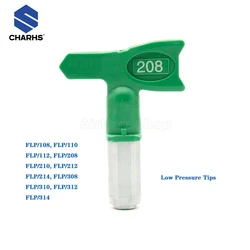 CHARHS 1/2/3 series Airless tips FLP-108/110/112 /208/308/310/312/314 for Airless Spray Gun Low Pressure Guard Thread Size 7/8N