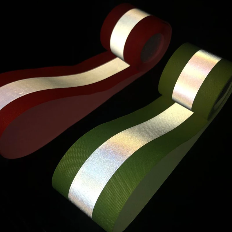 Reflective Strip Safety Conspicuity Segmented Tape Fabric Sew On Clothes