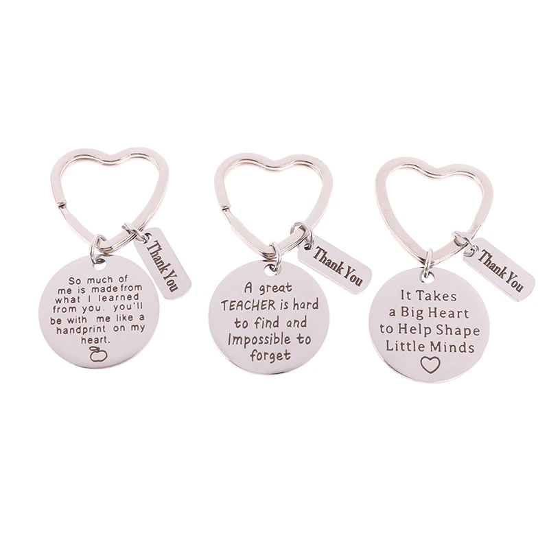 2021 New Graduation Gift Teacher Keychain It Takes Big Heart To Help Shape Little Minds Keyring for Teacher's Day Keyring Gifts