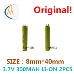 2PCS 80400 3.7 V 300 mah capacitive high capacity of cylindrical li-ion battery rechargeable battery with protection circuit