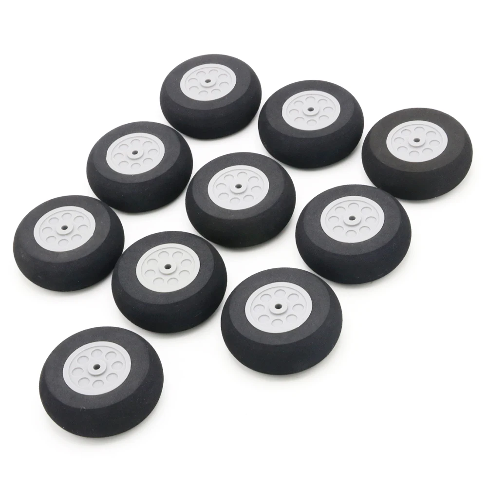 10pcs High quality Airplane Wheels 16mm 20mm 30mm 40mm 50mm 55mm 65mm 75mm 85mm Airplane Sponge Wheels Sponge Tire