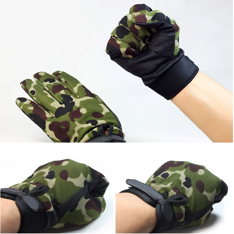 Guantes de pesca transpirables para hombre y mujer, guantes tácticos antideslizantes de dedo completo sin dedos, para montar al aire libre, Verano