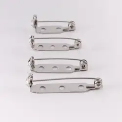 새로운 골드/청동 도금 브로치베이스 백 바 배지 홀더 안전 잠금 브로치 핀 DIY 쥬얼리 결과 쥬얼리 액세서리 20-32mm