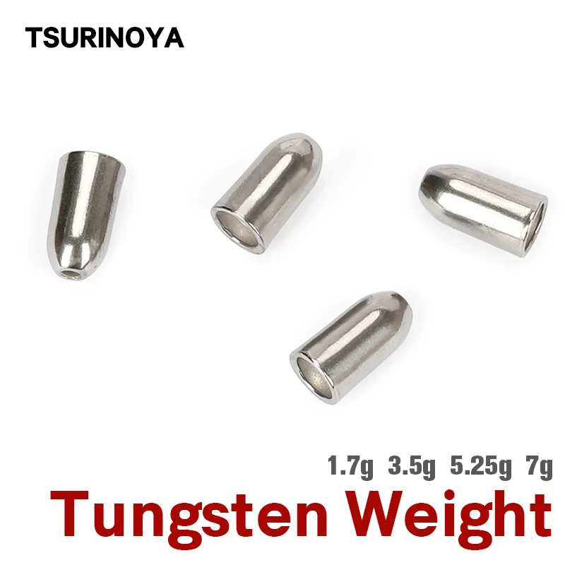 TSURINOYA Texas Rig Platinen 1,7g 3,5g 5,25g 7g Wolfram Kugel Gegengewicht Platinen Angeln Zubehör Für Weiche locken Wurm