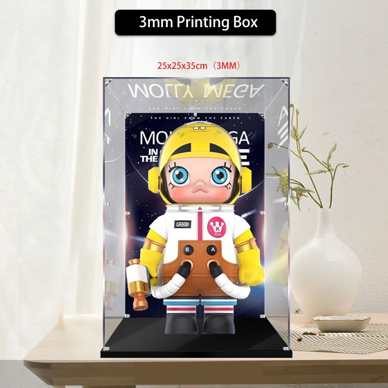 Acrylic Display Box For MOLLY 400% Earth Daughter Dustproof Clear Display Box Showcase Kid‘s Xmas Gift Not Include The Model