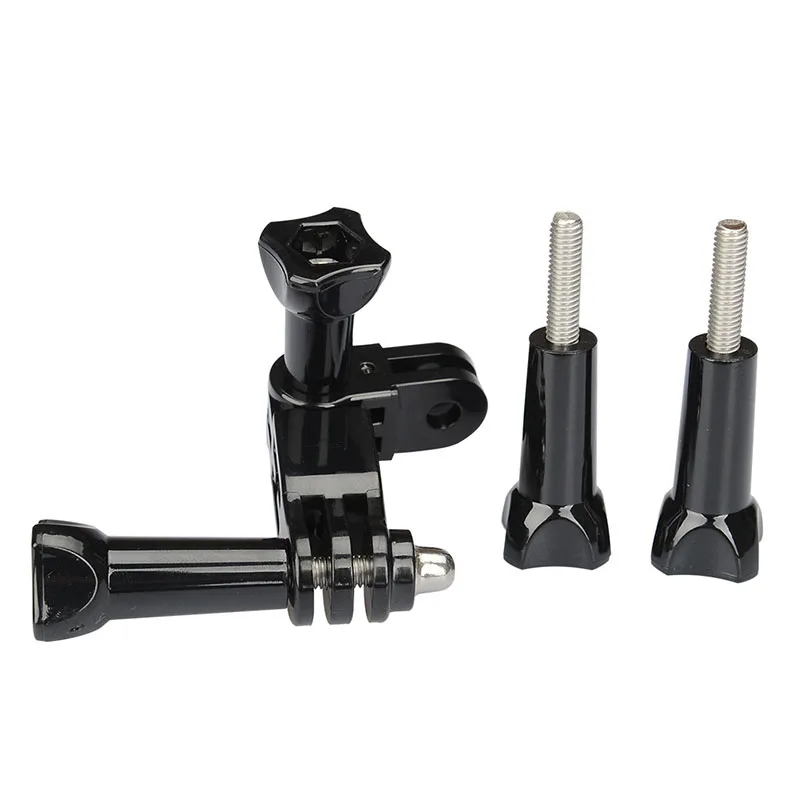 1 conjunto de 3 vias pivô ajuste braço montagem extensão polegar botão + 4 * botão de polegar móvel conector universal para gopro osmo insta360