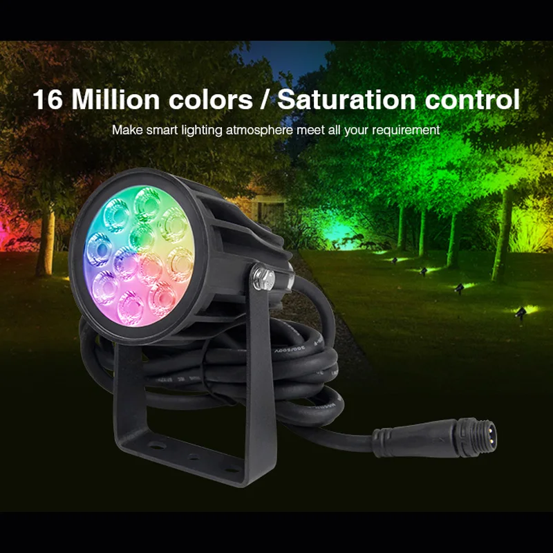 Imagem -05 - Rgb Mais Cct Conduziu a Luz do Jardim Dc24v Lâmpada Impermeável ao ar Livre Inteligente Ip66 Pode 2.4ghz Remoto sem Fio App Wifi Controle de Voz 1psc 6w