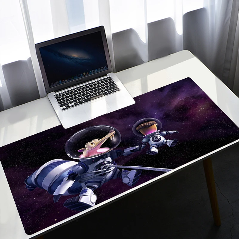 Podkładka pod mysz Anime Kawaii epoka lodowcowa tanie gry Laptop Gamer biurko duża Gamer Pc Deskmat Pad Xs Xxs podkładka pod mysz 80x30cm podkładka pod mysz