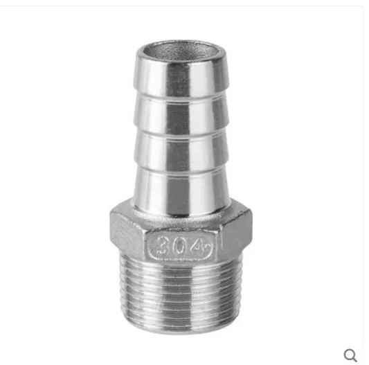 

Stainless Steel 304 BSP Male Thread Pipe Fitting X Barb Hose Tail Reducer Pagoda Joint Coupling Connector