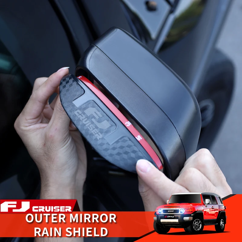 06-21 Year Toyota FJ Cruiser Accessories Exterior Modification Outer Rearview Mirror Rain Shield Decorative Protective Cover