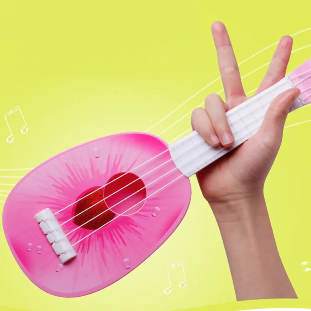 Kids Toys Four-string Simulation Fruit Guitar Bass Toy Can Play Early Education Educational Toys Girls Toy for Children