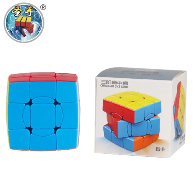 New Shengshou Super Crazy 3x3x3 Magic Cube Puzzle Sengso Circular 3x3 Magic bread Professional for children Magico cubo Kid Toys