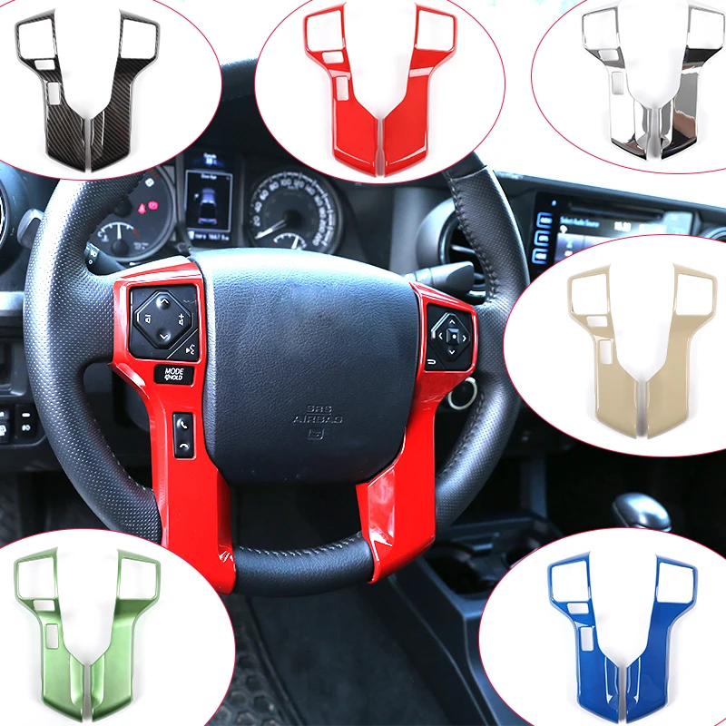 

6 Style ABS Plastic Car Steering Wheel Button Frame Trim Accessories Auto Parts for Toyota Sequoia/Tacoma 2014-2020