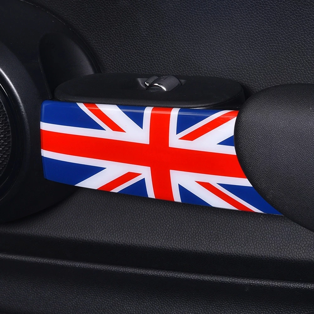 

F55 F56 Union Jack Car Inner Handle Cover Sticker Trim For MINI COOPER nterior Door Knob Panel Modification Accessories