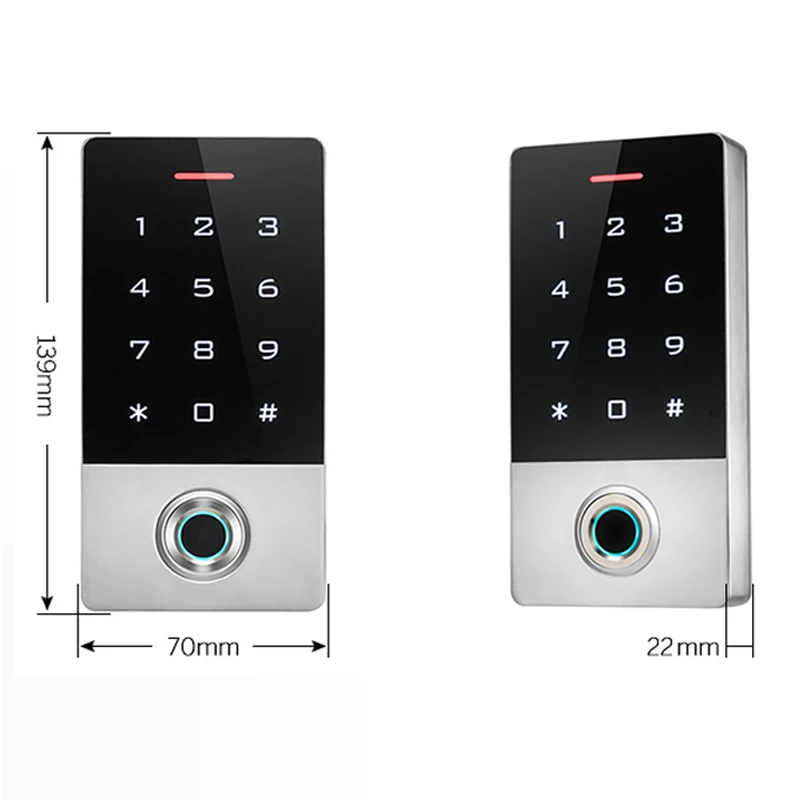 TF1 IP68 Waterproof WIFI TUYA APP Biometric Fingerprint Access Controller Metal RFID Card Standalone Door Access Control System