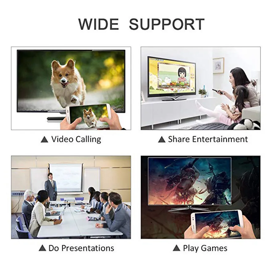 Hdmi-Compatibele Kabel 2M 8Pin Naar Male Hd Converter Adapter Usb Kabel Voor Hdtv Tv Digitale Audio Adapter kabel Voor Iphone Ios