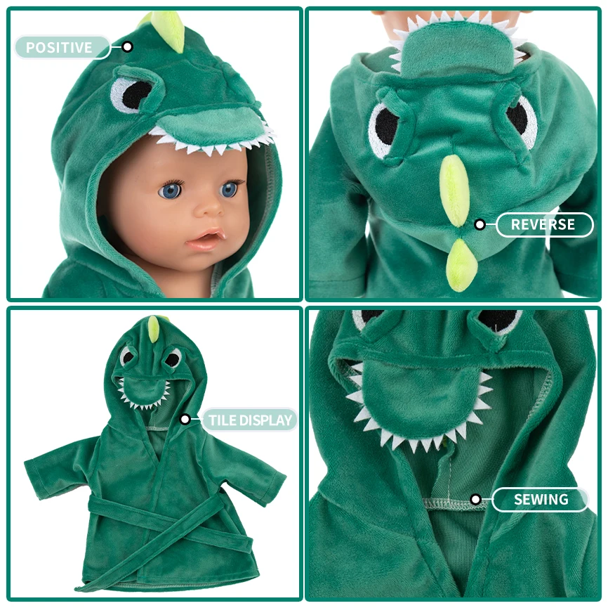 

Dinosaur Suit Fit 17inch 43cm Doll Clothes Born Baby Suit For Baby Birthday Festival Gift