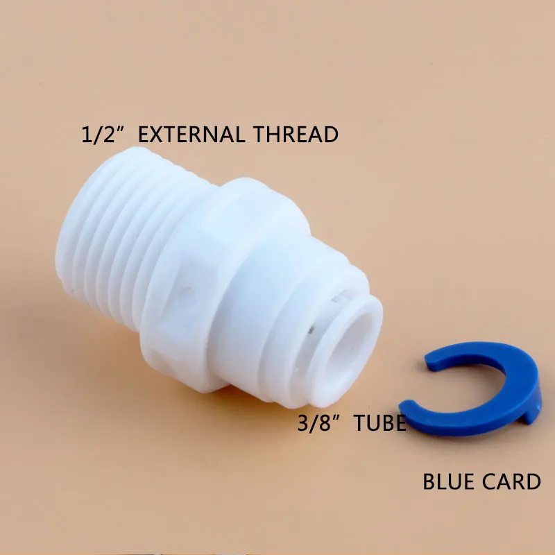 1/2 "Ren Ngoài 3/8" Ống Kết Nối Trực Tiếp Thẳng Kết Nối Nhanh 43W RO Nước Đường Kính Ngoài 20MM Kèm Ống