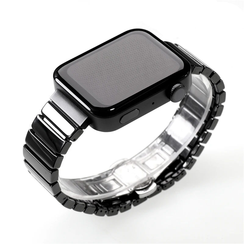 Suitable for Xiaomi smart MI watch dedicated high-end luxury smooth black ceramic strap 20mm bracelet wristband belt watchband