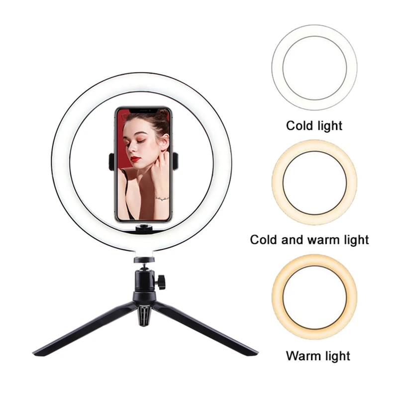 Ring Light 10in 13 pollici con treppiede e supporto per telefono Selfie Ring Light 26cm Fill Light 33cm Kit di illuminazione da Studio per TikTok