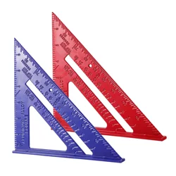 Measurement Tool Triangle Rule 45° 90° Thickening Angle Rule Aluminum Alloy Woodwork Speed Square Triangle Drawing Tools 1Pc