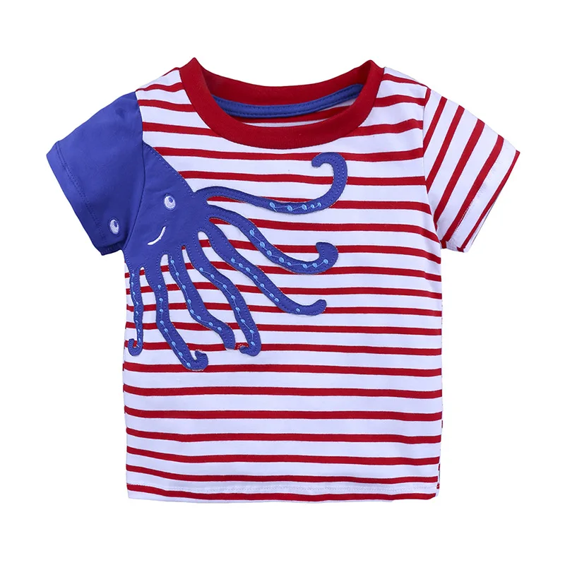 2026 Baby Boys T Shirts Children Tee Shirts Summer Dino tshirt Short Sleeve Multi-colors Kids Top 100% Cotton 18Month 2 3 4 5 6T