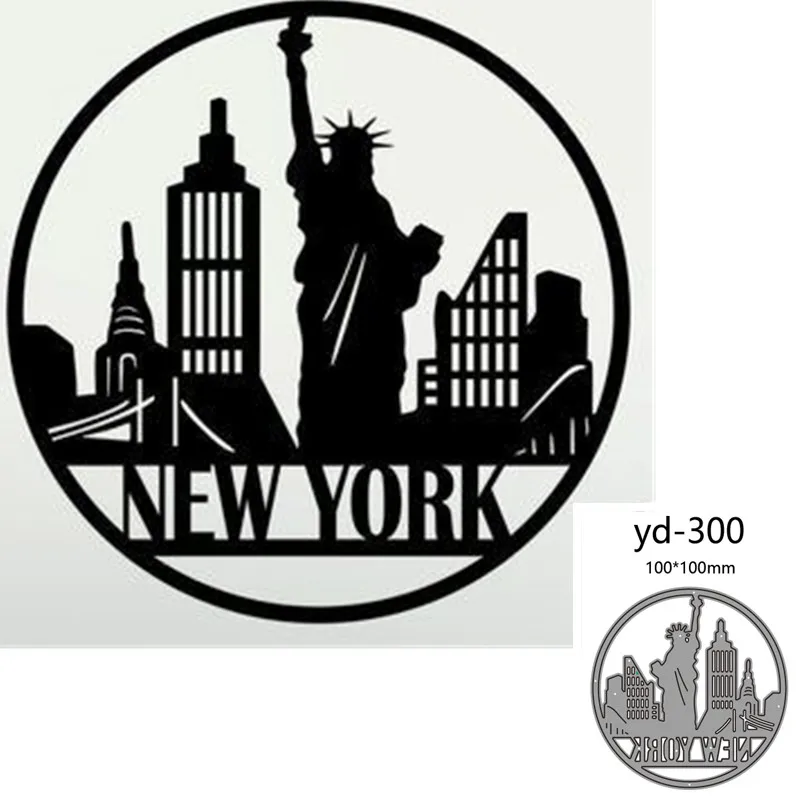 Metal Cutting Dies Cut Mold Statue of Liberty New York Decoration Scrapbook Paper Craft Knife Mould Blade Punch Stencils