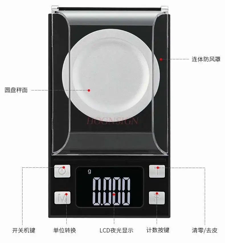 Báscula electrónica pequeña de alta precisión