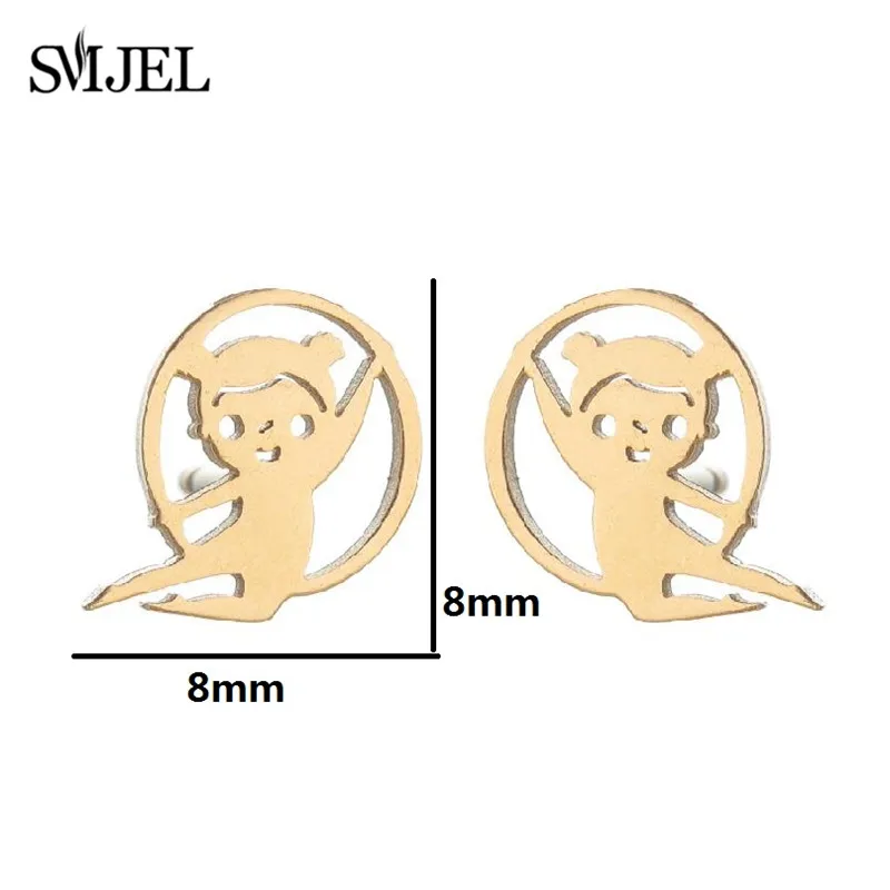 متعددة الرياضة وأقراط للنساء والفتيات ، الفولاذ المقاوم للصدأ والمجوهرات ، أقراط الباليه ، الجمباز ، السباحة ، اليوغا ، تزلج ، نادي هدية ، جديد #4