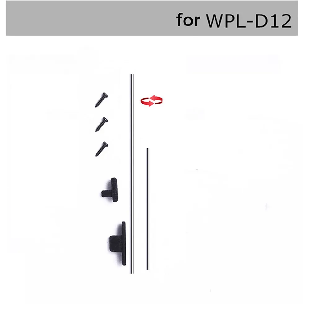 Stainless Steel Antenna Long & Short Interchangeable Set DIY Accessories for WPL D12 Micro Card Upgrade Parts