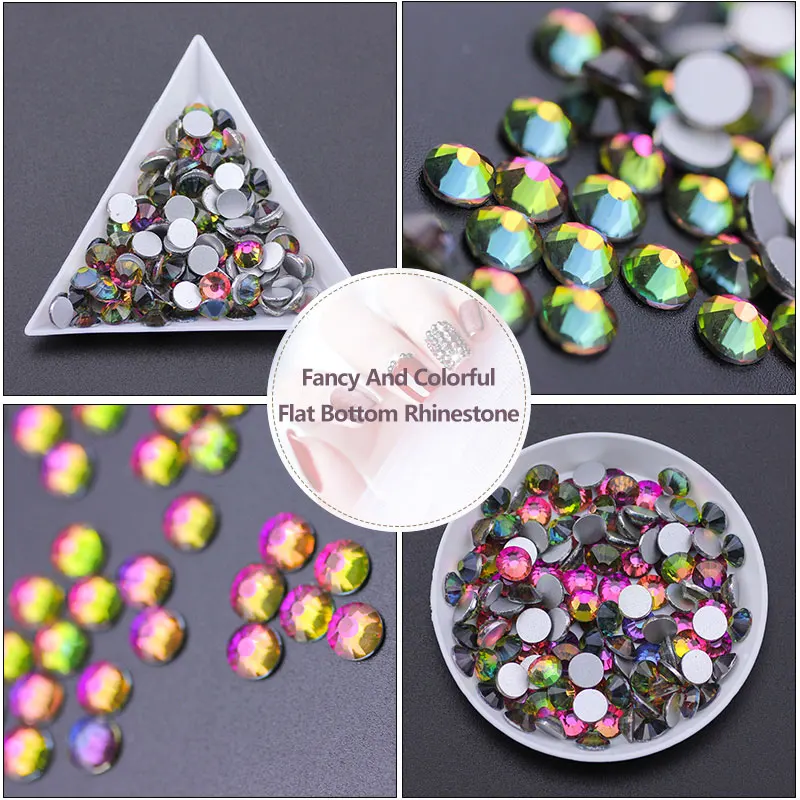 Super Shiny Rhinestone Red Flame All Sizes Crystal Non-HotFix FlatBack Glass 3D Nail Art Decorative Nail Accessories