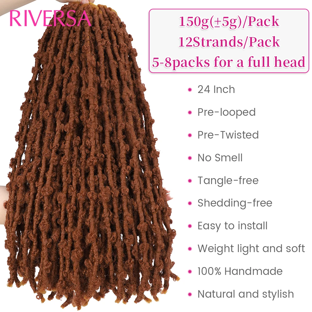 ضفيرة شعر كروشيه 24 بوصة 1B 4 27 30 613 شكل فراشة Locs 6 حزم ضفيرة شعر فراشة متعثرة أنماط جديدة ضفيرة شعر كروشيه