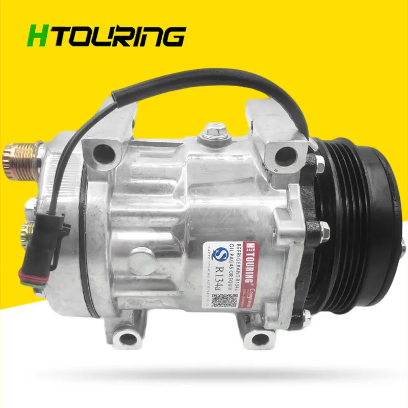 SANDEN SD7H15 AC A/C Compressor Pump For Car LAND ROVER DEFENDER LD Pickup 2.5 Td5 JPB101200 TSP0155160 8FK351132231 SD 8076 4PK