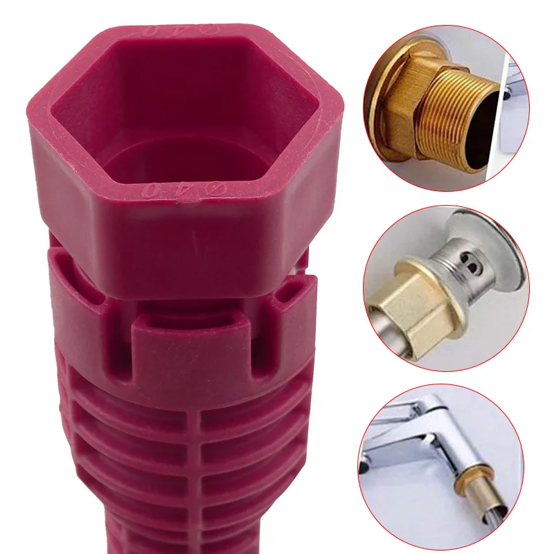Chiave per installatore rubinetto e lavello impugnatura antiscivolo strumento per chiave a doppia testa strumenti per chiavi di design extra-lungo