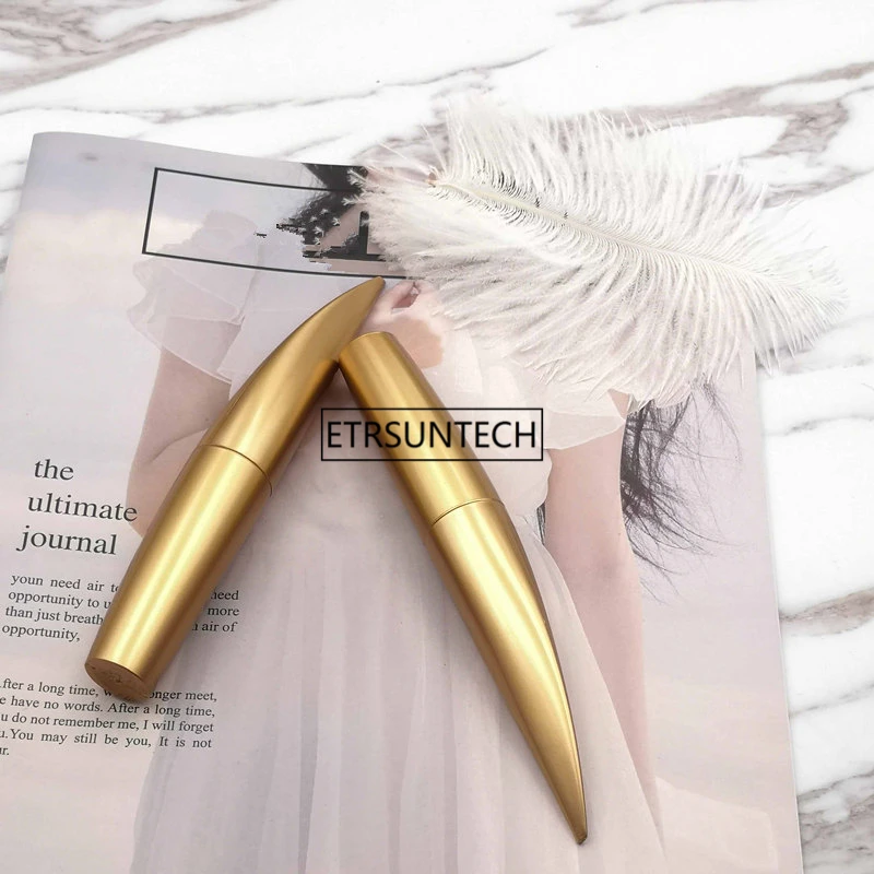 100pcs Golden Eyelash Brush Empty Tube 14ml Large Capacity Mascara Tube Eyelashes Empty Bottle F3722