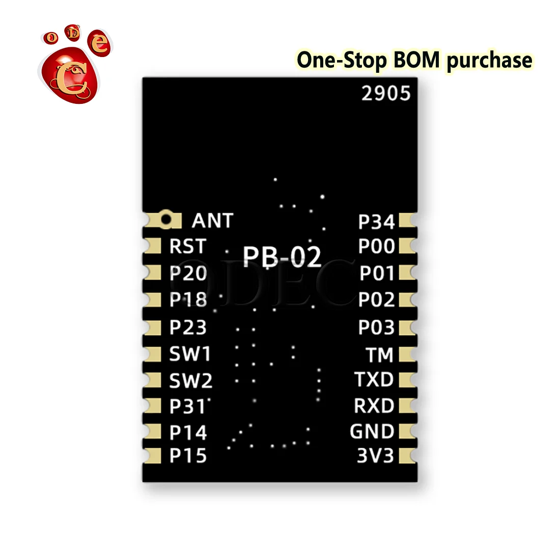 Antenne intégrée Bluetooth PB-02 BLE5.0, Module à faible puissance, puce PHY6212, groupe de maille, PB-02