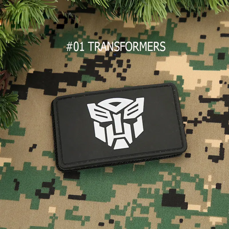 Military Patches 3D Tactical Patch Armband DIY Badges Embroidered Transformers SEAL SWAT PVC Patch Appliques