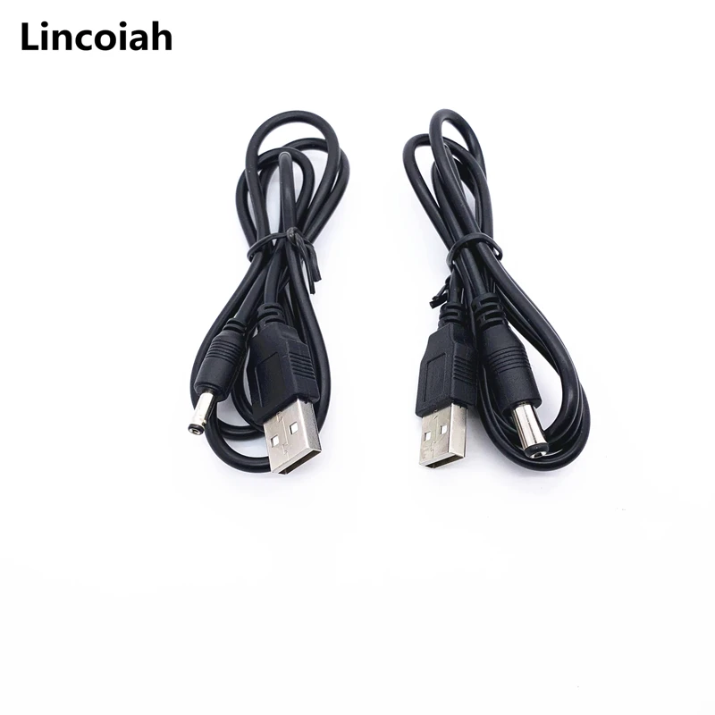 USB Port to 3.5*1.35mm 5.5*2.1mm 5V DC Barrel Jack Power Cable Connector