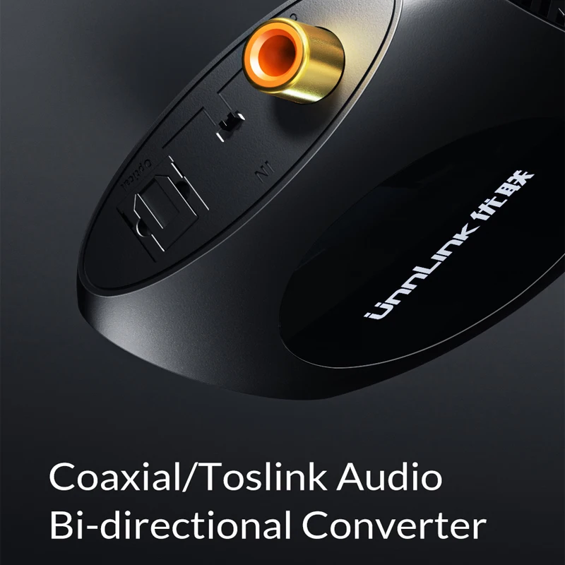 Unnlink konverter Audio optik HiFi 5.1, Toslink ke dekoder Audio Bidirectional koaksial DTS dotible AC3 192KHZ SPDIF Amplifier