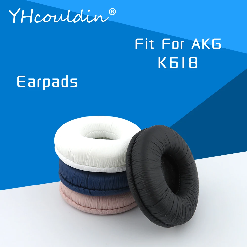 Earpads For AKG K618 Headphone Accessaries Replacement Ear Cushions Wrinkled Leather Material