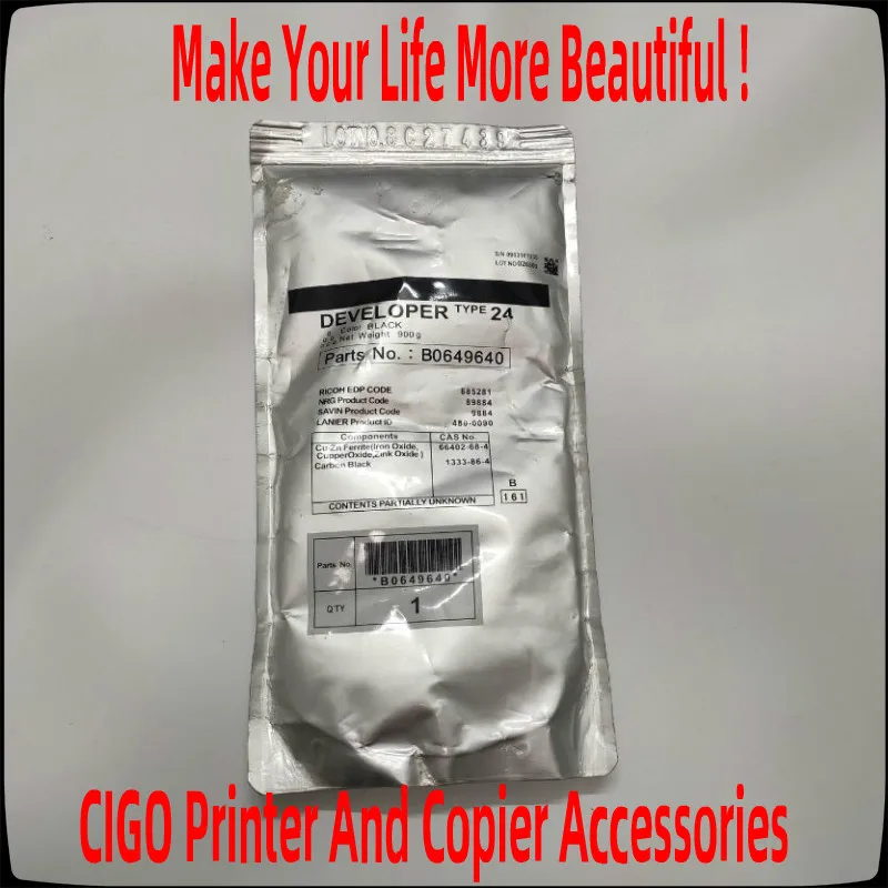 Refill Developer For Ricoh Aficio 1060 1075 2051 2060 2075 Printer,TYPE 24 27 MP 1350 1100 1356 1357 1106 Developer Toner Powder