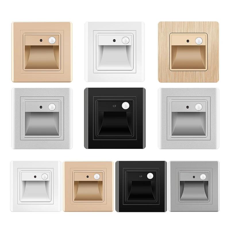 Type 86 Embedded Led Night Light Step Light Household Steps Staircase Aisle Human Body Induction Embedded Foot Light